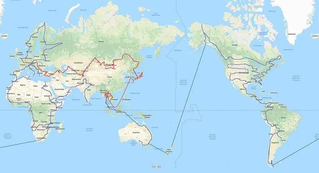 Mad or Nomad Route Map May 2020