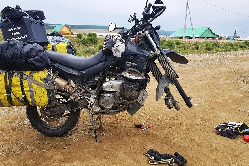 Siberia motorcycle travel