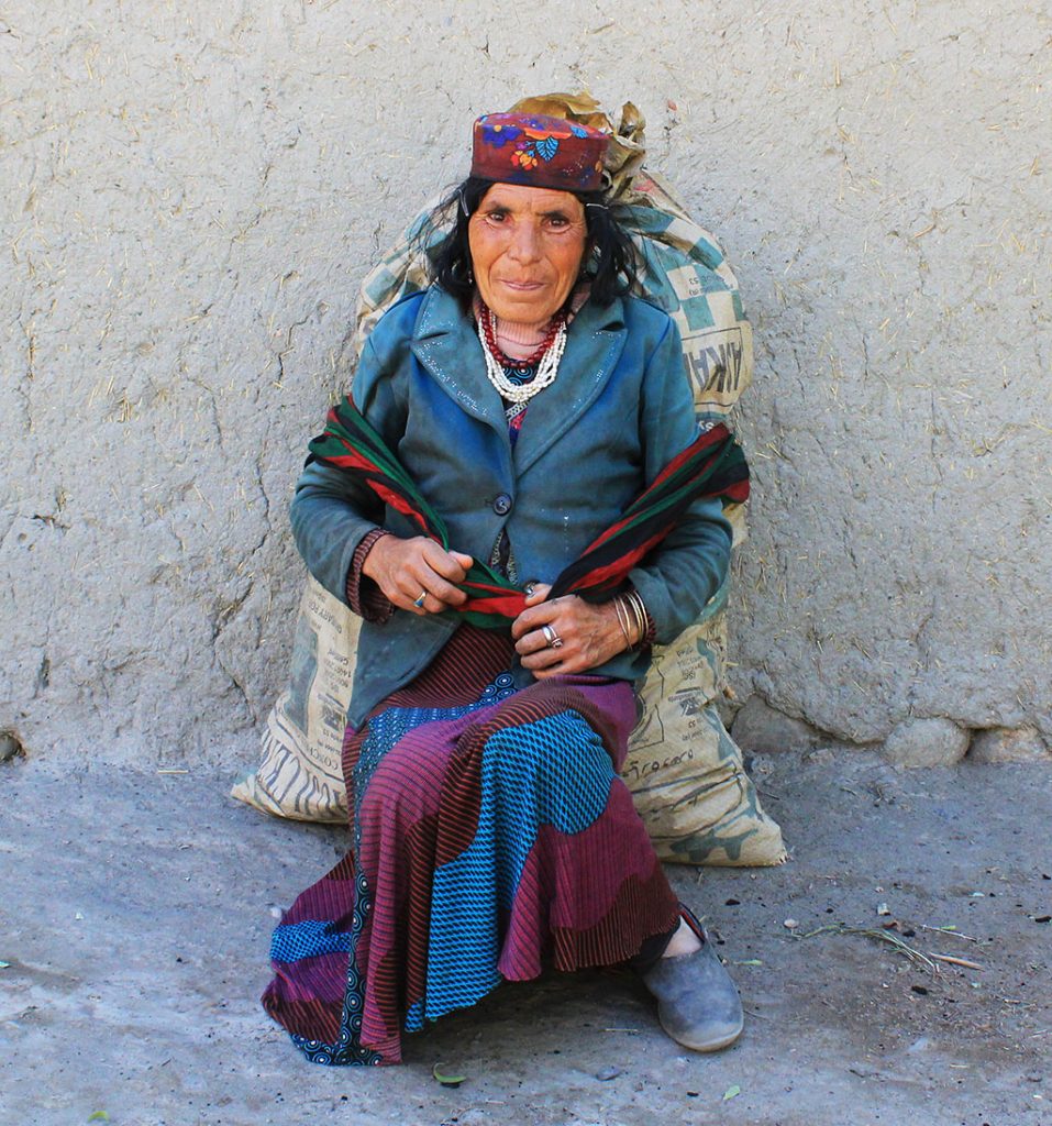 Afghan woman in traditional dress