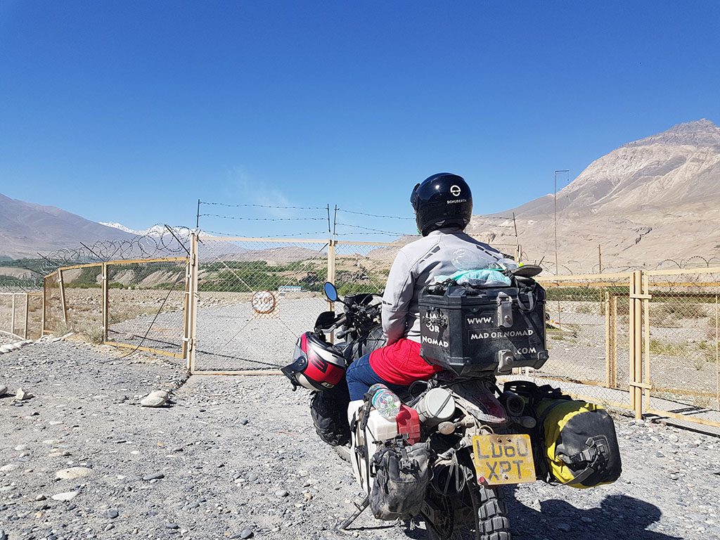 Afghanistan border on a motorbike