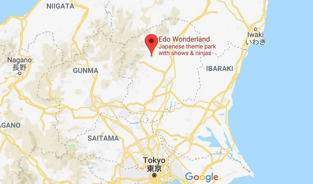 Edo Wonderland Japan guide map