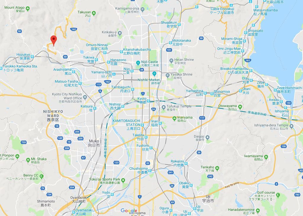 The Otagi Nenbutsu-Ji temple guide map