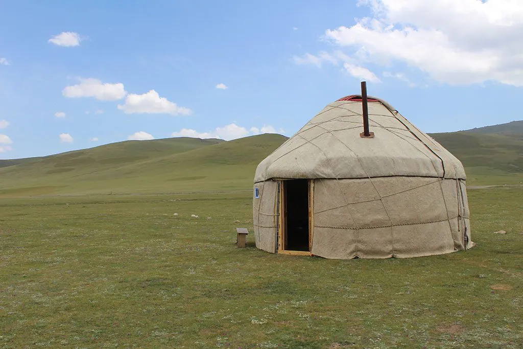 Yurt camp in Lake Song Kol Kyrgyzstan