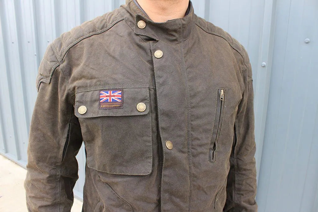 merlin wax cotton motorcycle jacket