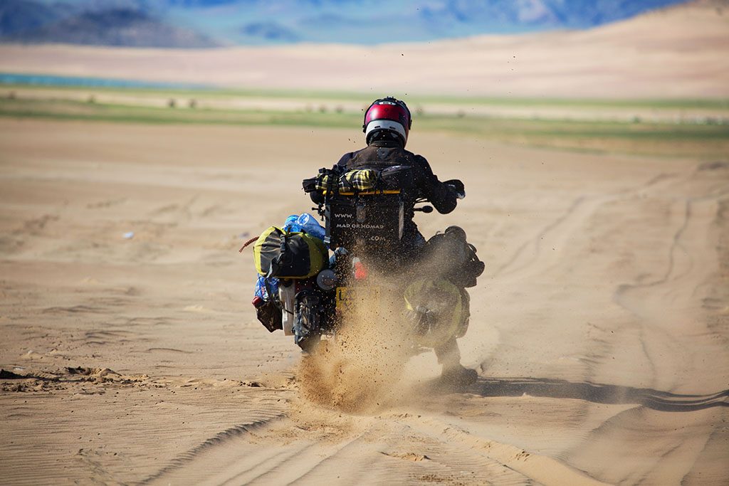 off-road adventure biking in Mongolia