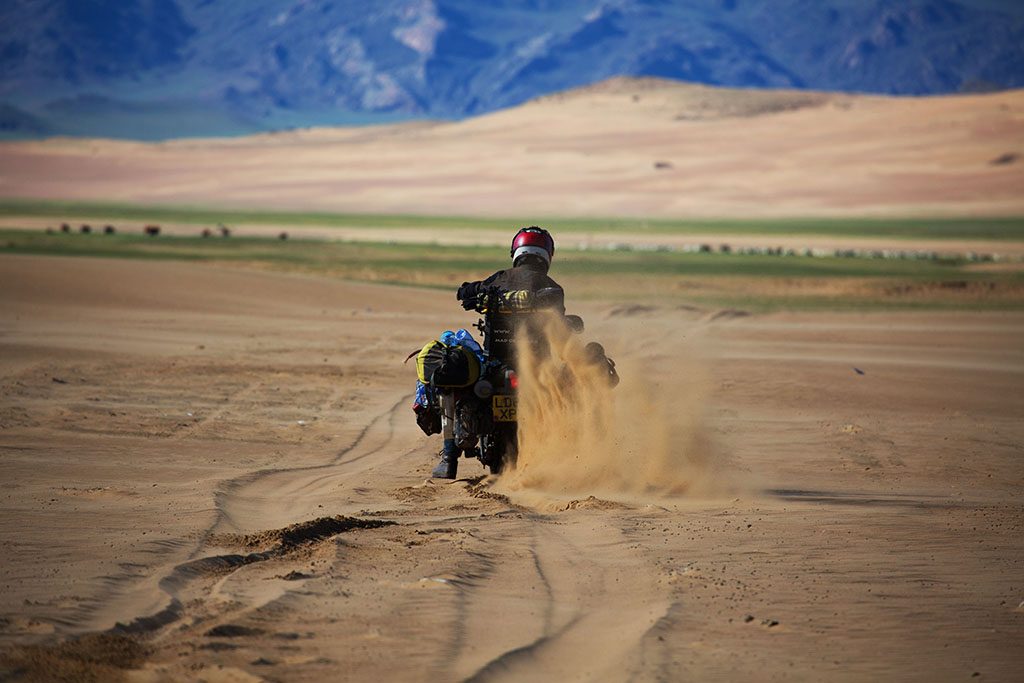 Epic sand riding and motorcycling through Mongolia