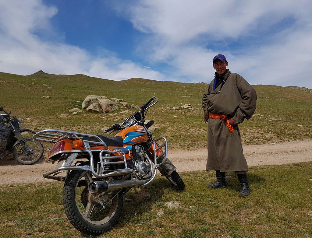Local Mongolian adventure bike rider