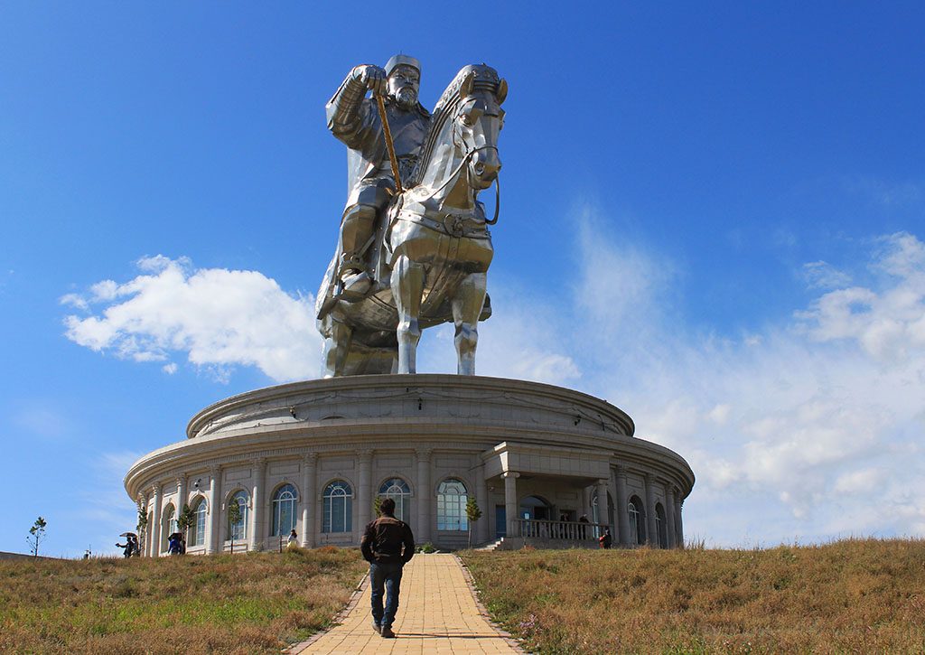 Visiting the epic Ghengis Khan statue in Mongolia