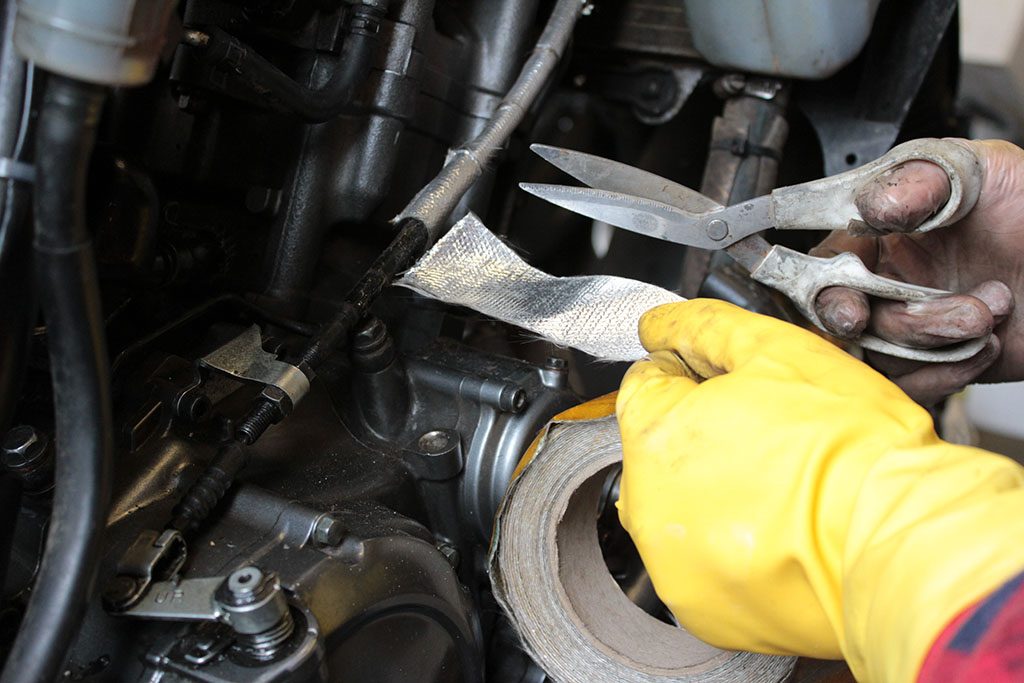 How to heat wrap a motorcycle exhaust