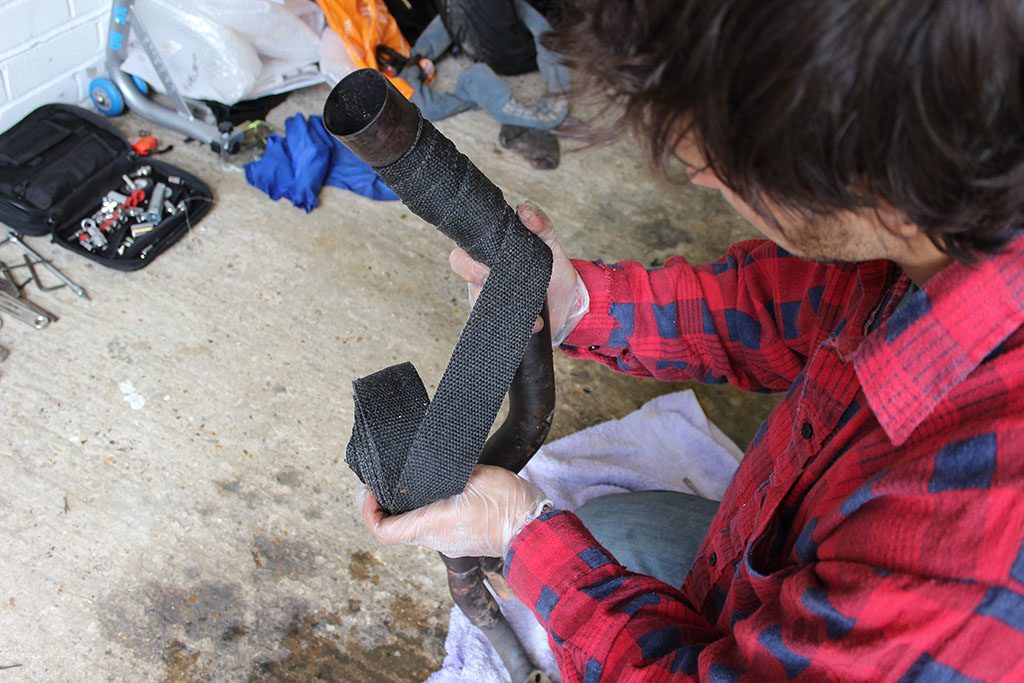 How to heat wrap a motorcycle exhaust