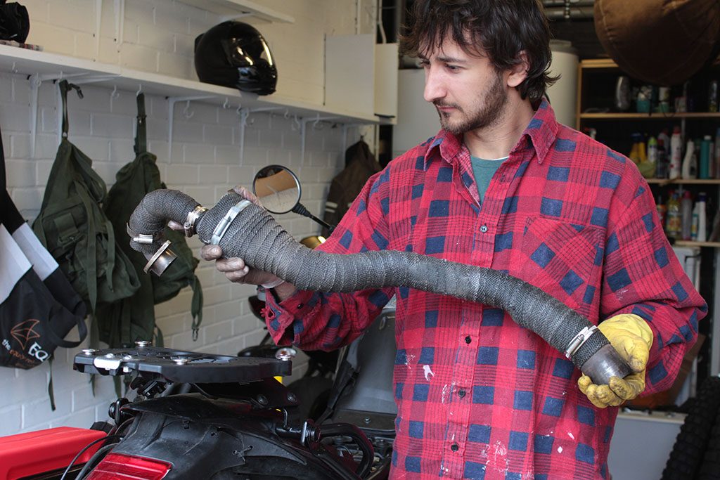 How to heat wrap a motorcycle exhaust