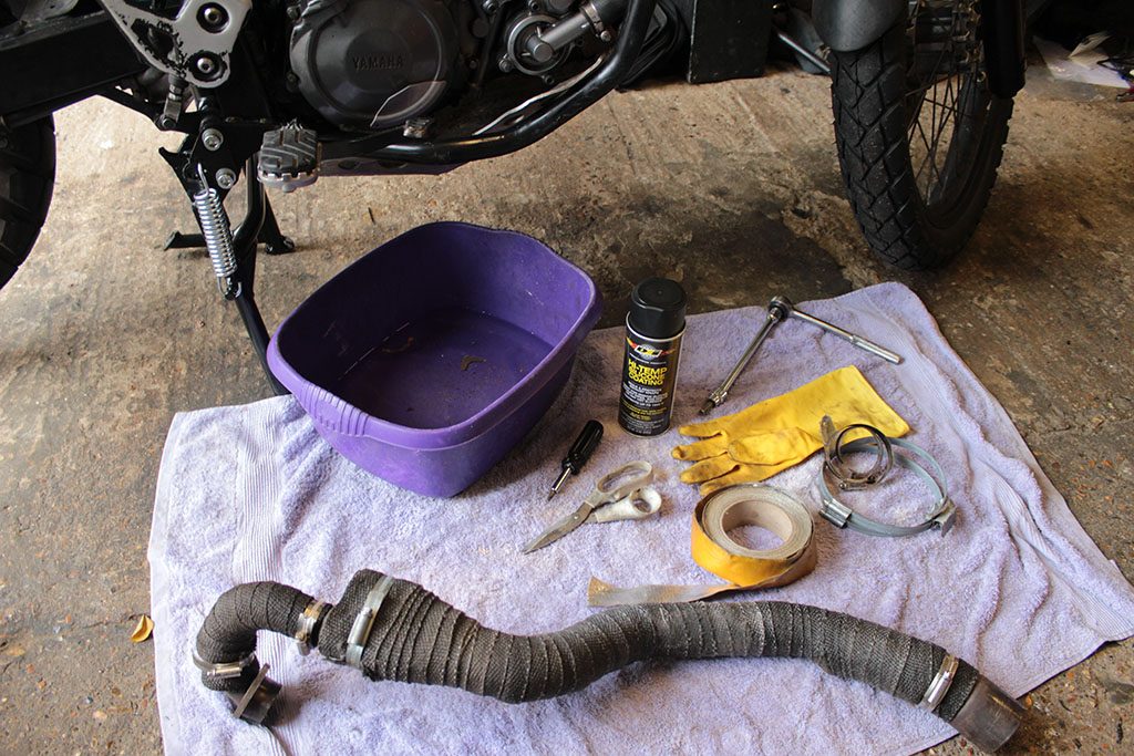How to heat wrap a motorcycle exhaust