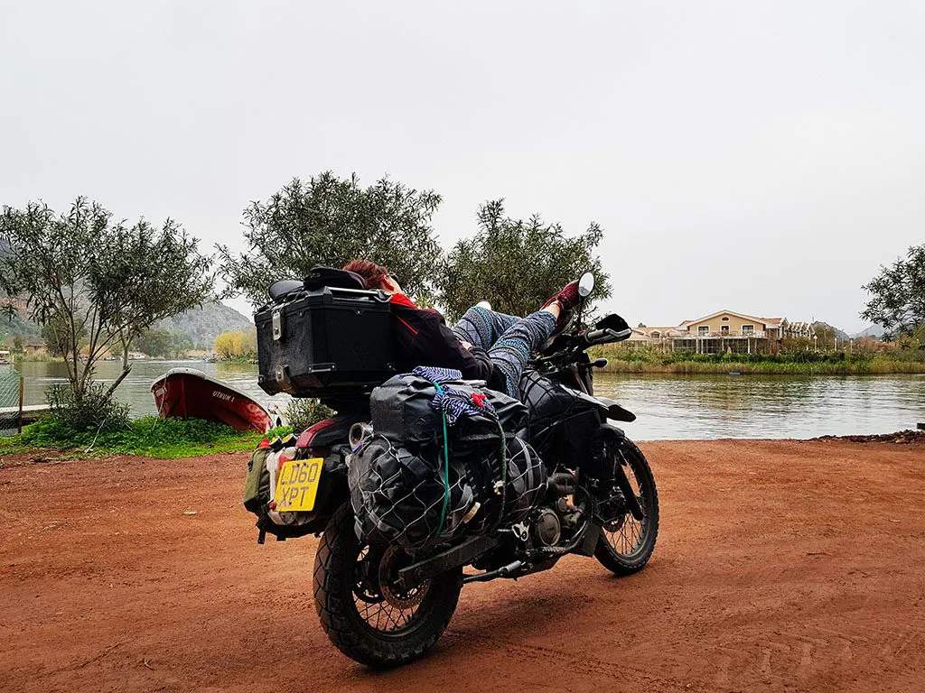Motorcycle riding in Dalyan