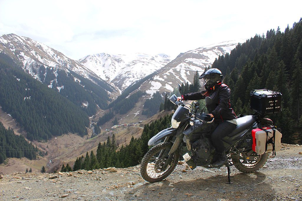 Adventure biking in Turkey's cold mountains