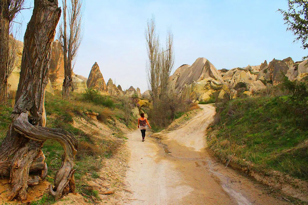 Walking through Love Valley in Cappadocia