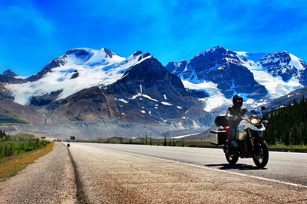 motorcycle adventure Canadian Rockies Canada
