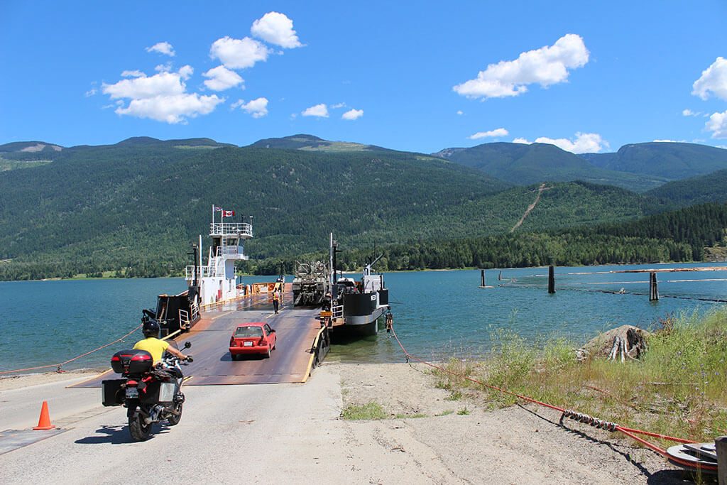 Canadian vehicle ferry in Rockies