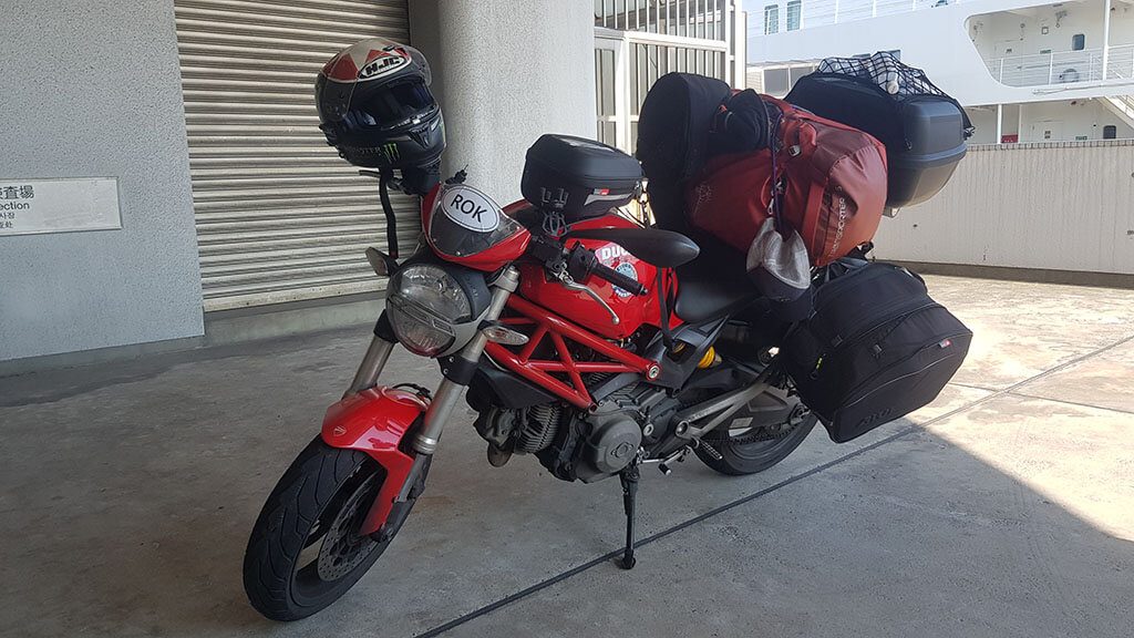overloaded motorcycle