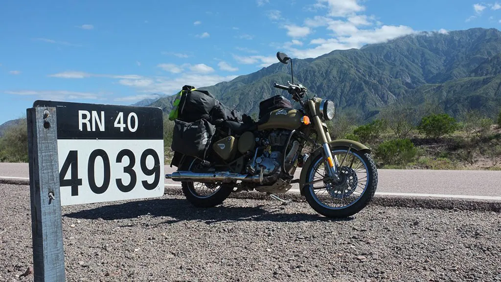 Royal Enfield motorcycle travel the world South America