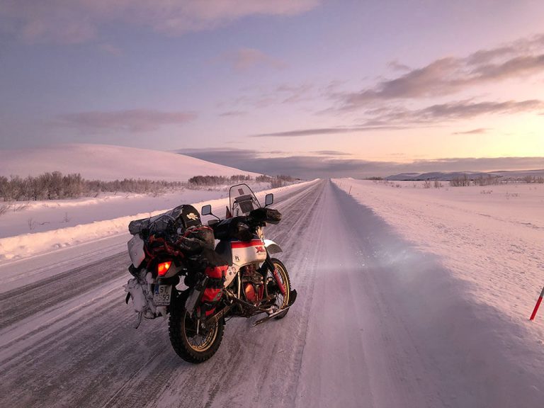 White Wolf motorcycle Oymyakon Siberia