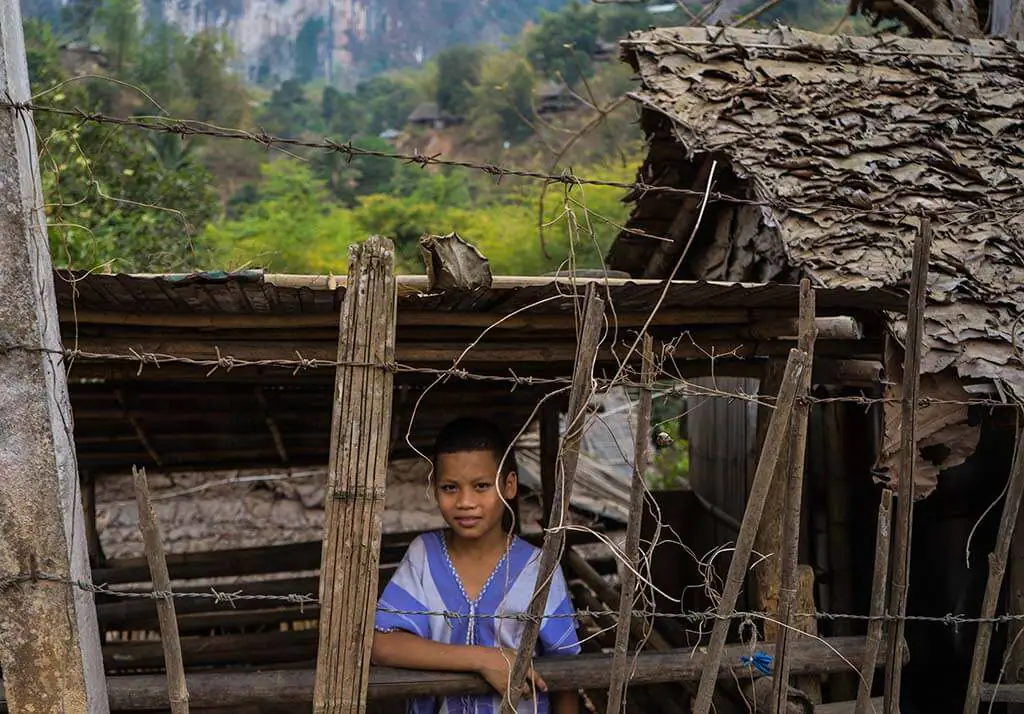 Child in Mae La refugee camp Thailand