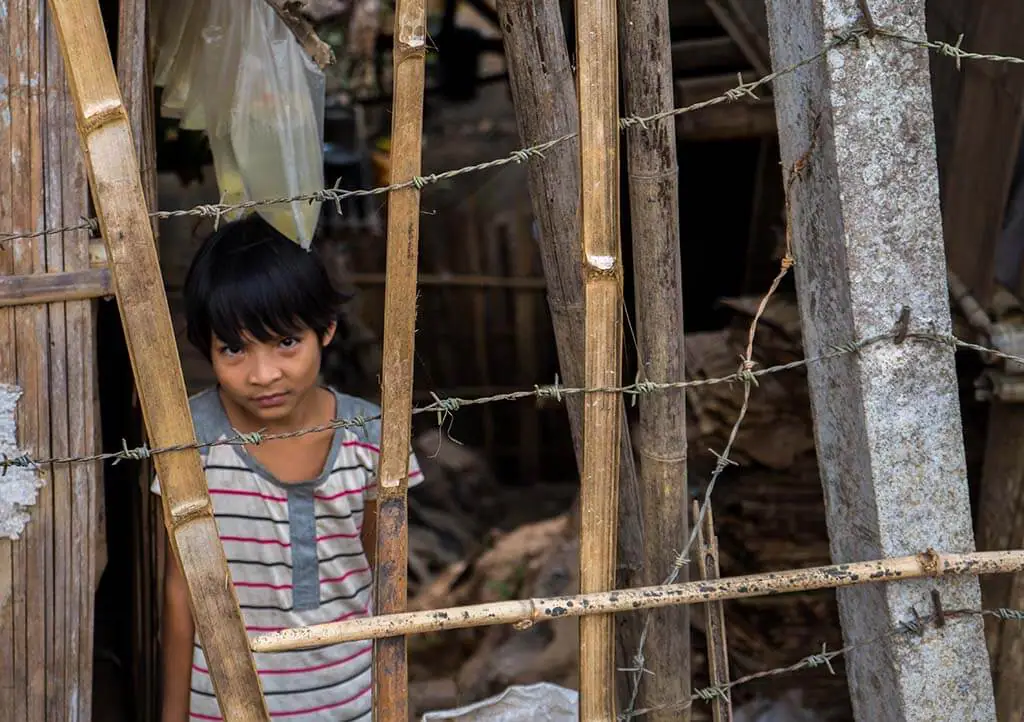 Child in Mae La refugee camp Thailand