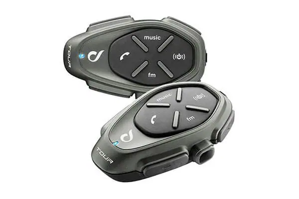 Sena 50S-01D Silver Small Motorcycle Bluetooth Communication System with Mesh Intercom Dual Pack
