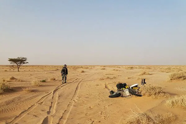 Lawrence Bransby Motorcycle Mauritania Sahara Railway Crossing