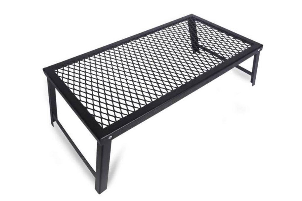 Folding steel grill motorcycle camping food
