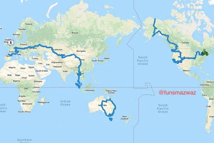 Caroline Lunnon RTW Motorcycle Trip