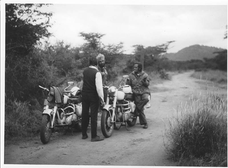 The First Indians to motorcycle round the world on Royal Enfields in Ethiopia