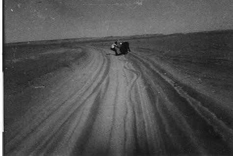 The First Indians to motorcycle round the world on Royal Enfields in Sahara 1971