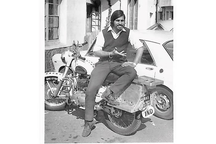 The First Indians to motorcycle round the world Subhash Sharma 1971 on Royal Enfield Bullet Subhash Sharma