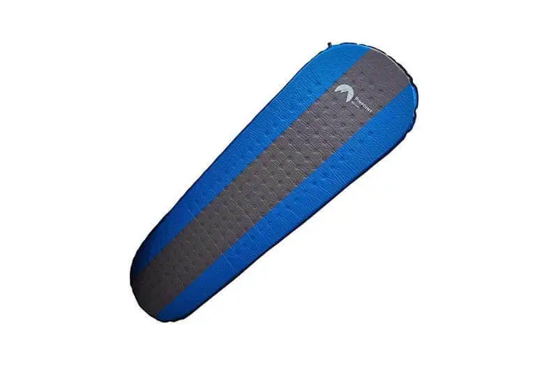 Self inflating mat for for Motorcycle Camping