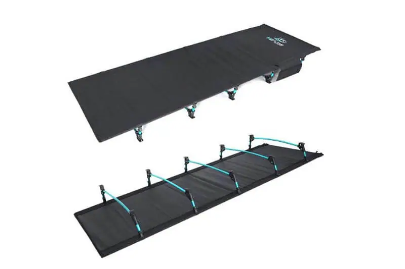 Camping cot for motorcycle camping
