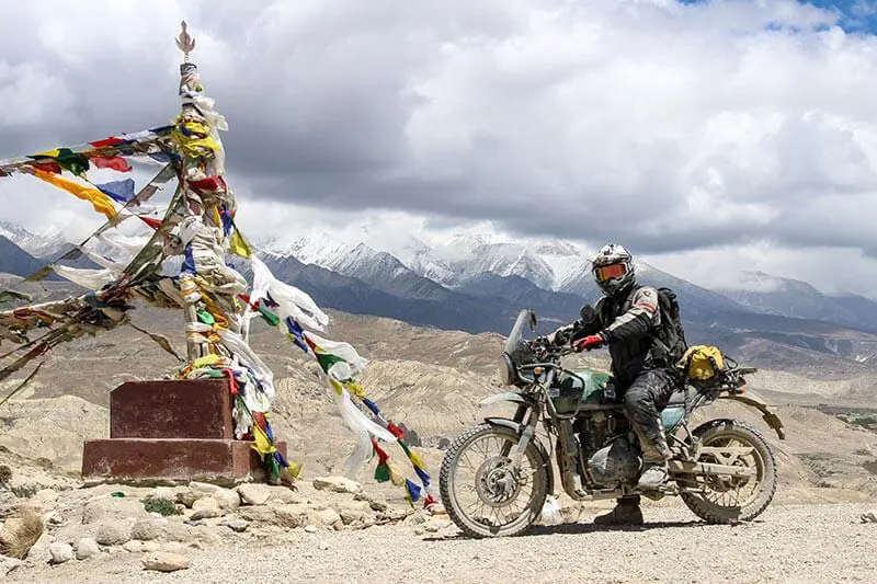 Motorcycle Travel Lo Manthang Mustang Nepal
