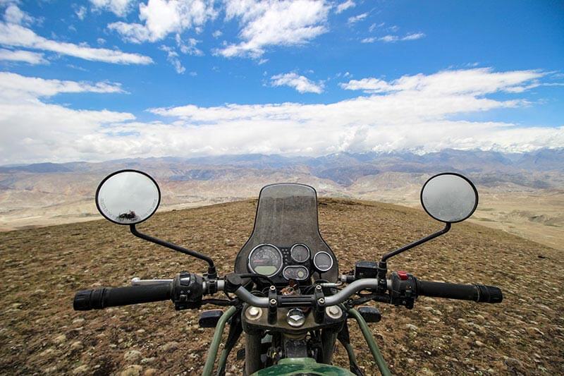 Motorcycle Travel Lo Manthang Mustang Nepal