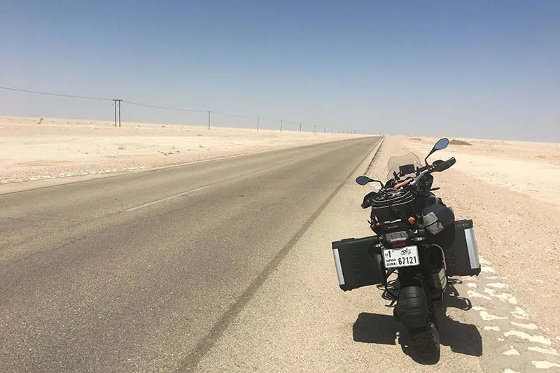 Motorcycle from Dubai to Salalah Oman