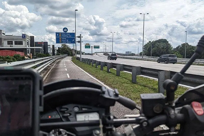Motorcycle Travel Malaysia motorcycle lanes on motorways