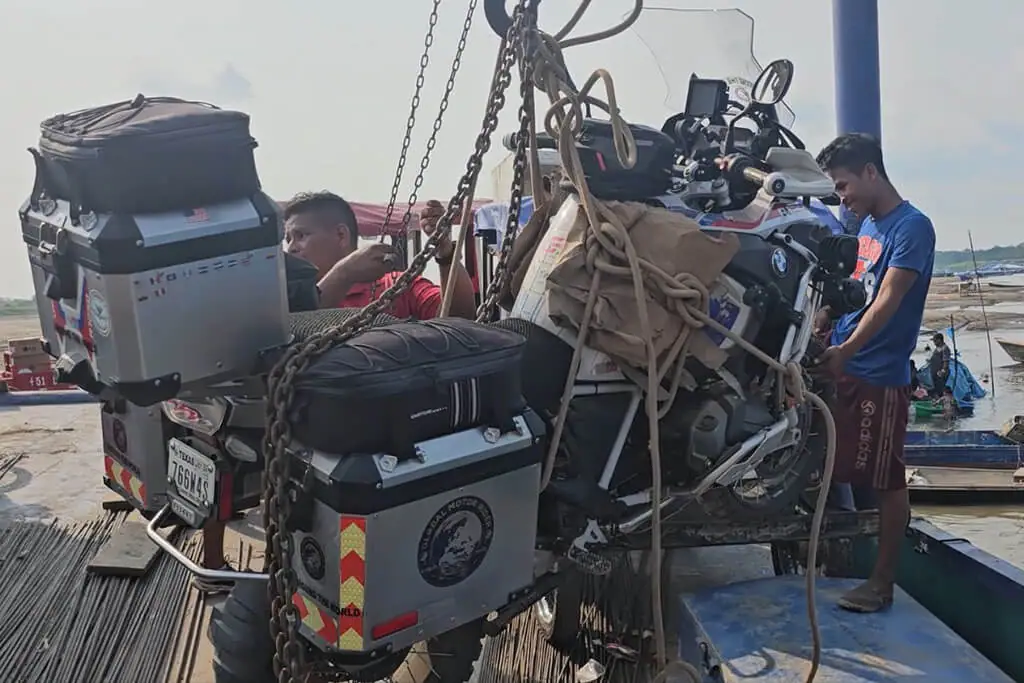 How to Transport a Motorcycle from Peru to French Guiana via Amazon Cargo Boats