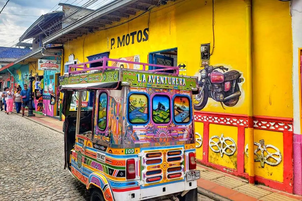Travelling on a motorcycle in Colombia