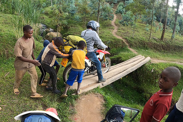 Rwanda Congo Nile Trail Motorcycle Route Mad or Nomad
